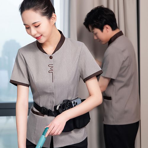 酒店短袖保洁工作服长袖秋夏秋冬小区物业阿姨客房家政保洁服加棉